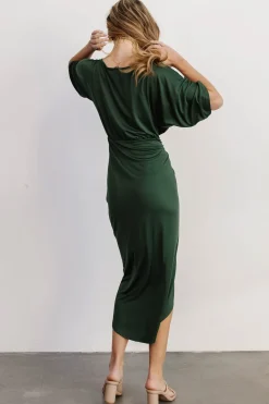 Hot Baltic Born Solana Ruched Dress | Hunter Green HunterGreen