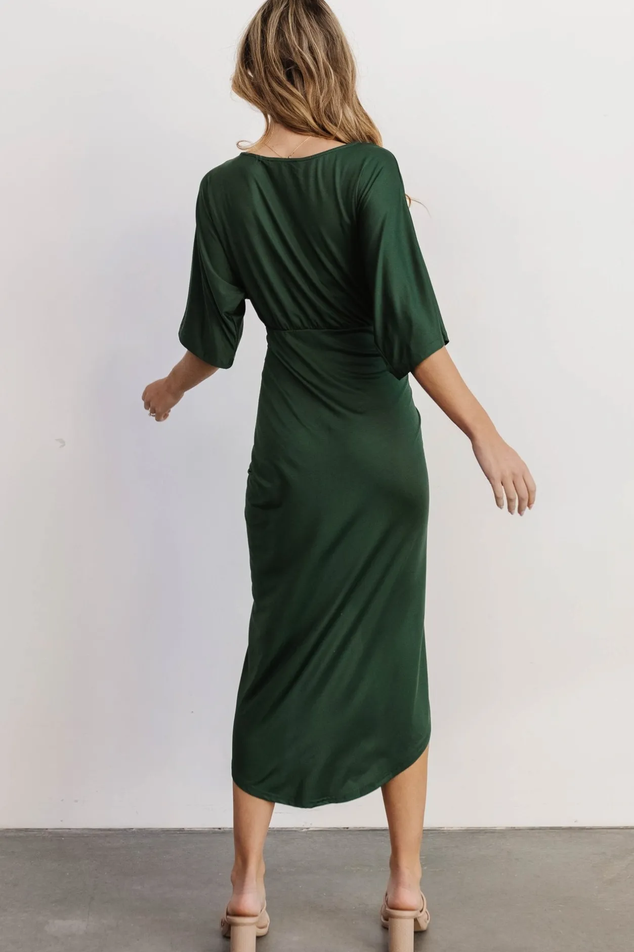 Hot Baltic Born Solana Ruched Dress | Hunter Green HunterGreen