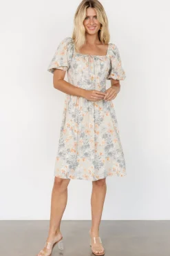Fashion Baltic Born Sonnet Short Dress | Dusty Blue Print DustyBluePrint