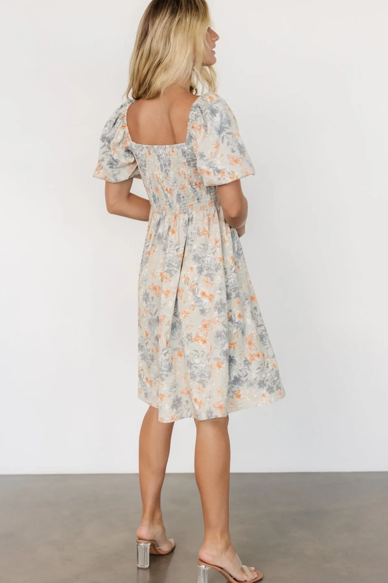 Fashion Baltic Born Sonnet Short Dress | Dusty Blue Print DustyBluePrint