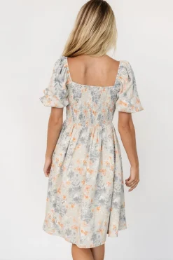 Fashion Baltic Born Sonnet Short Dress | Dusty Blue Print DustyBluePrint