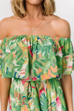 Online Baltic Born Sonoma Off Shoulder Maxi Dress | Green Multi GreenMulti