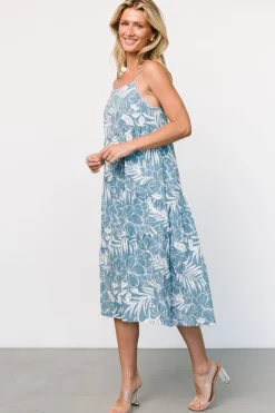 Clearance Baltic Born Sonora Midi Dress | Dusty Blue Print DustyBluePrint