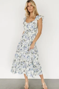 Outlet Baltic Born Sorrento Ruffle Dress | Blue Floral BlueFloral