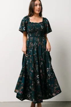 Fashion Baltic Born Southampton Smocked Maxi Dress | Jade Blossom JadeBlossom