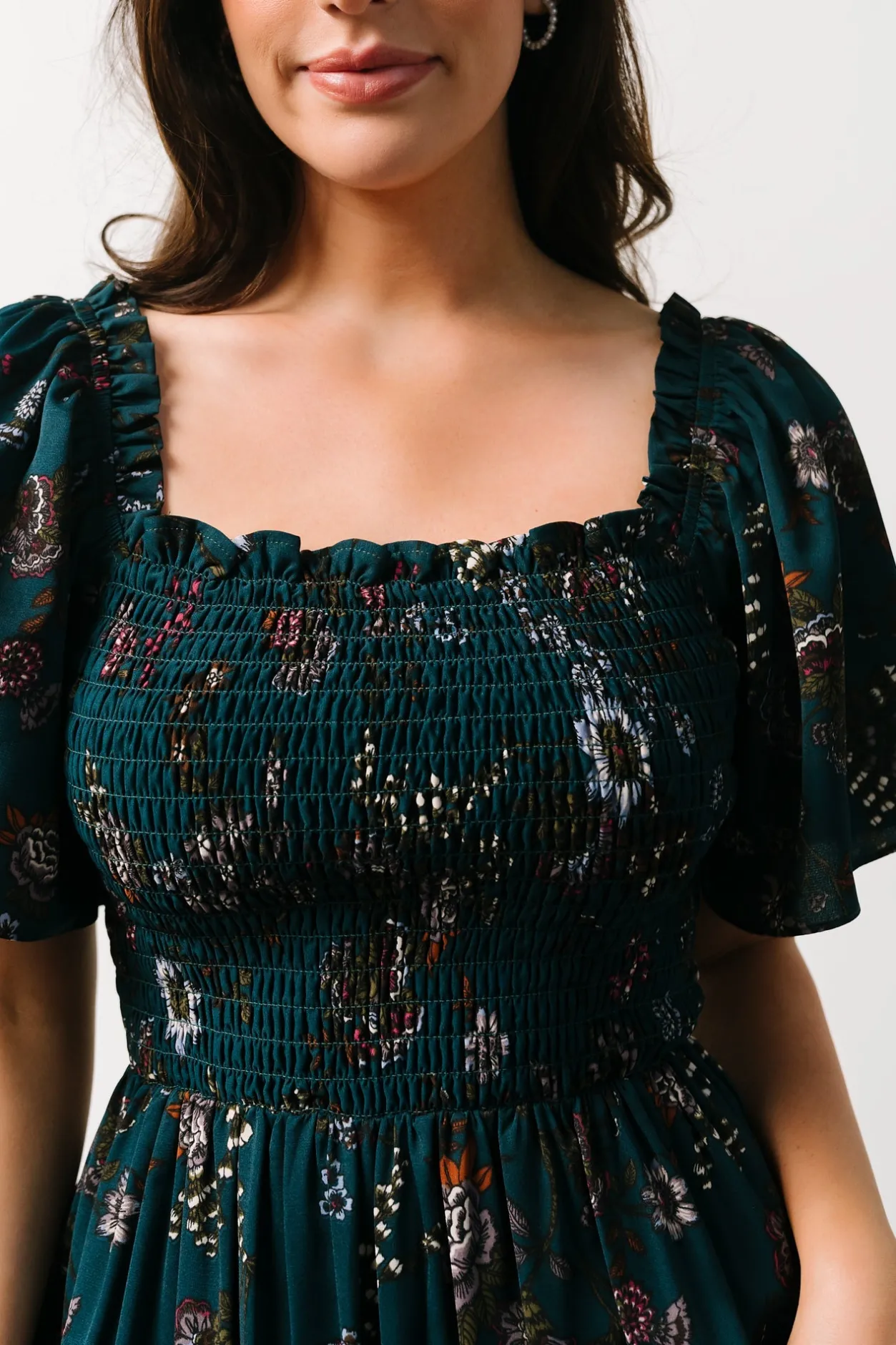 Fashion Baltic Born Southampton Smocked Maxi Dress | Jade Blossom JadeBlossom