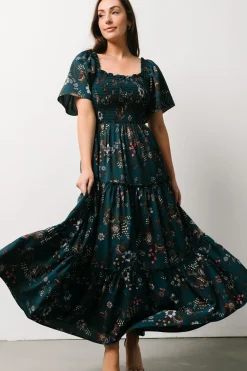 Fashion Baltic Born Southampton Smocked Maxi Dress | Jade Blossom JadeBlossom