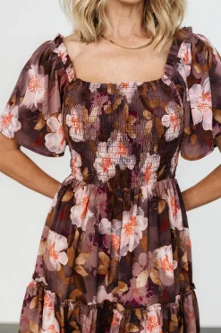 Best Baltic Born Southampton Smocked Maxi Dress | Brown Floral BrownFloral