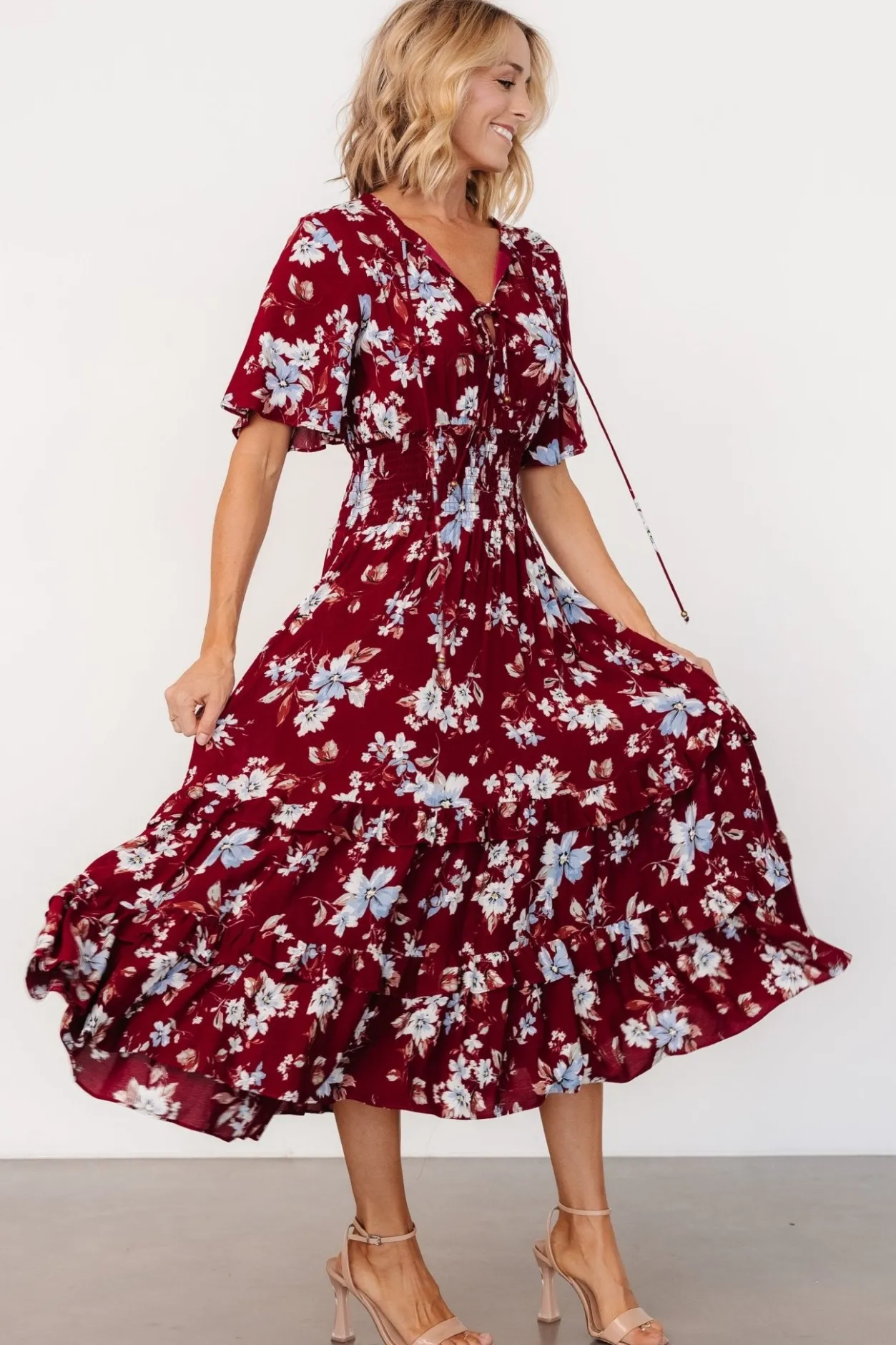 Hot Baltic Born Spell Boho Midi Dress | Ruby Multi Floral RubyMultiFloral