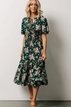 Discount Baltic Born Spell Boho Midi Dress | Topaz + Blush Floral Topaz+BlushFloral