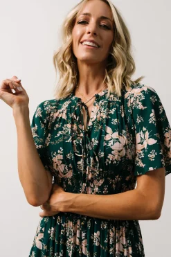 Discount Baltic Born Spell Boho Midi Dress | Topaz + Blush Floral Topaz+BlushFloral