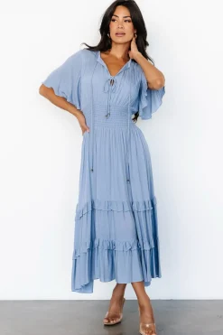 Discount Baltic Born Spell Boho Midi Dress | Whisper Blue WhisperBlue