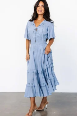 Discount Baltic Born Spell Boho Midi Dress | Whisper Blue WhisperBlue