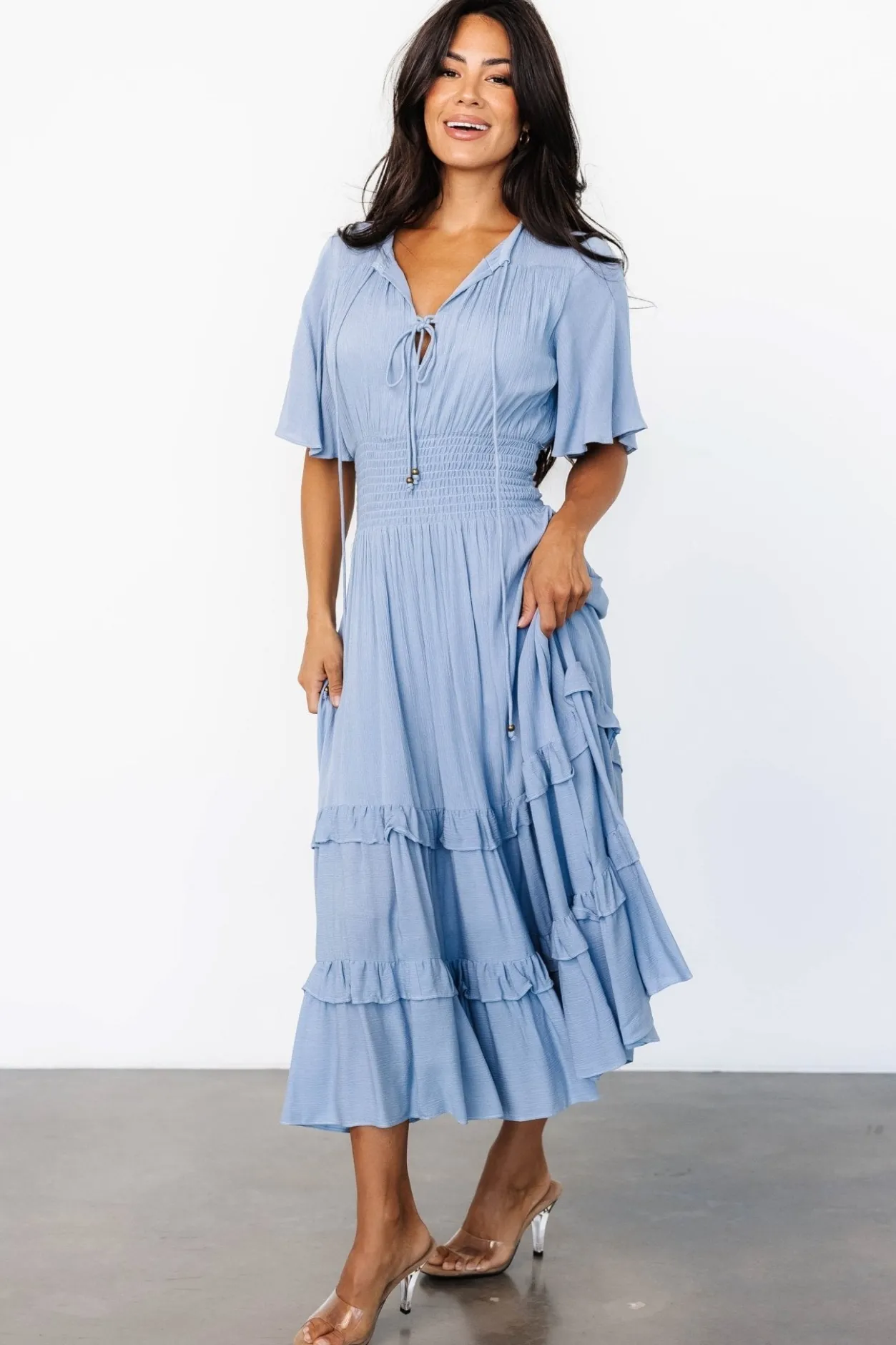 Discount Baltic Born Spell Boho Midi Dress | Whisper Blue WhisperBlue