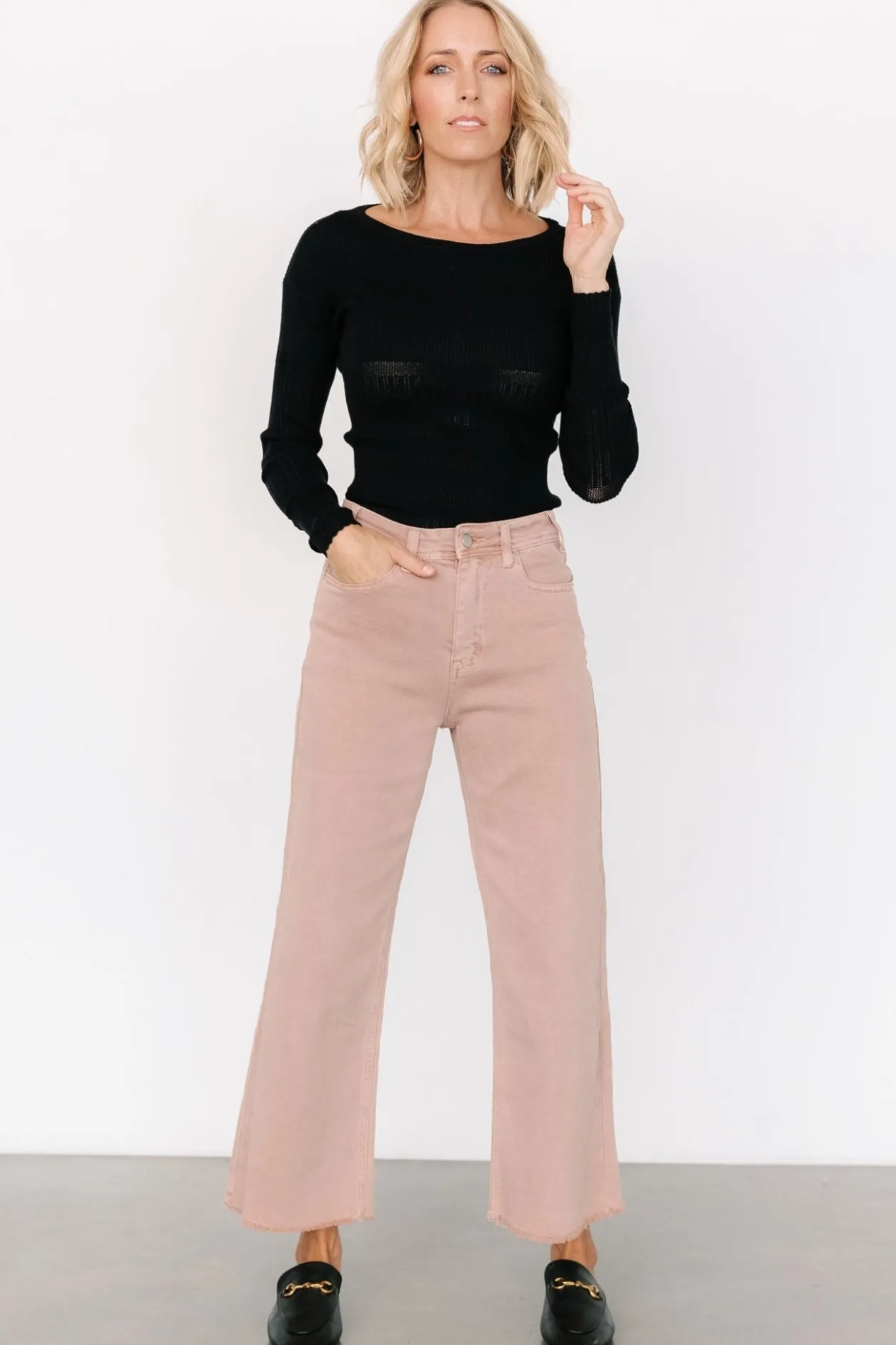 Clearance Baltic Born Spence Denim Pants | Dusty Rose DustyRose