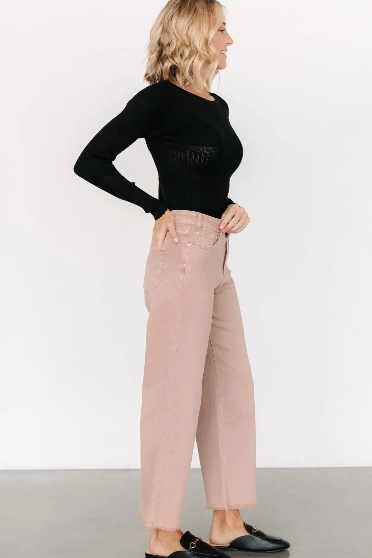 Clearance Baltic Born Spence Denim Pants | Dusty Rose DustyRose