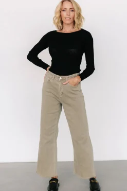 Discount Baltic Born Spence Denim Pants | Olive