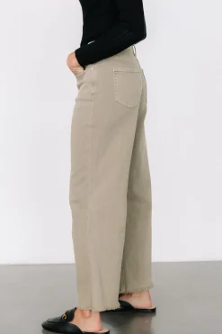 Discount Baltic Born Spence Denim Pants | Olive