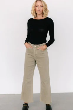 Discount Baltic Born Spence Denim Pants | Olive