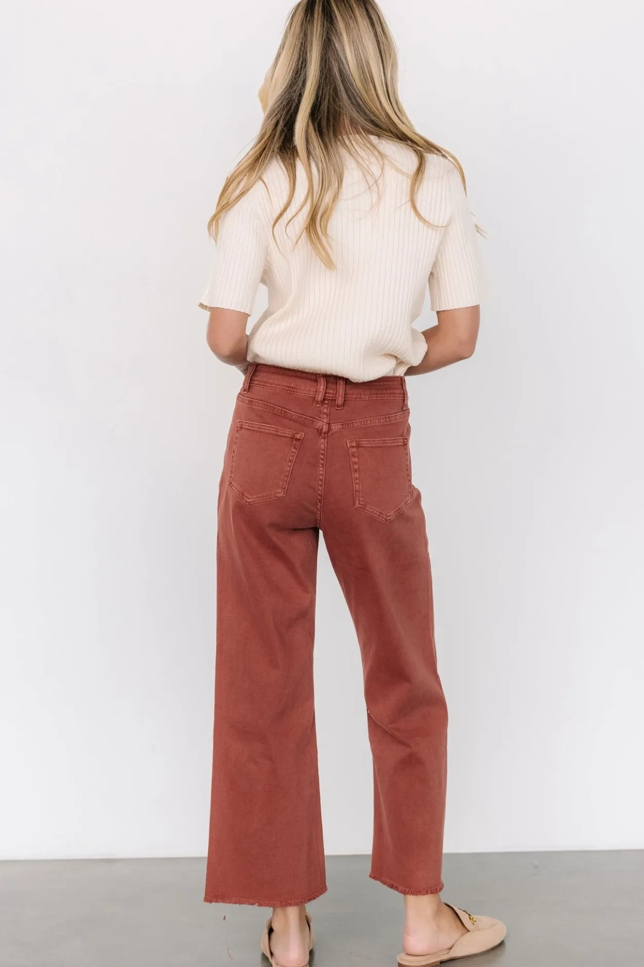New Baltic Born Spence Denim Pants | Terracotta