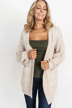 Best Baltic Born Spencer Chunky Knit Cardigan | Oatmeal