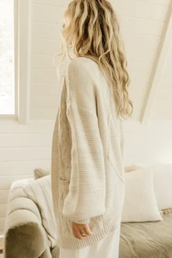 Best Baltic Born Spencer Chunky Knit Cardigan | Oatmeal