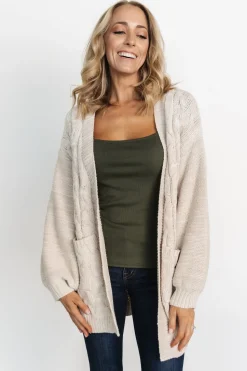 Best Baltic Born Spencer Chunky Knit Cardigan | Oatmeal