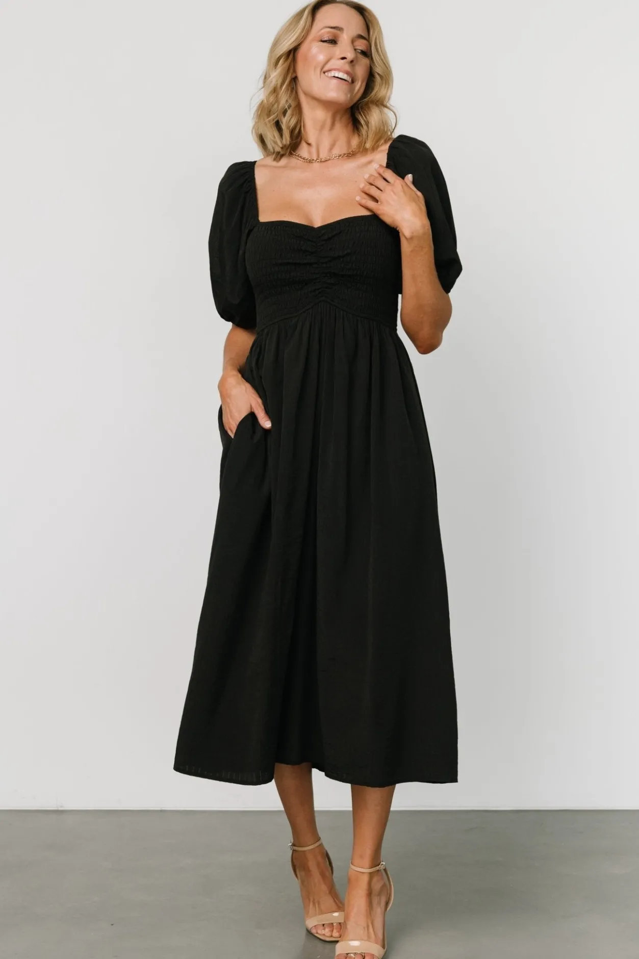 Hot Baltic Born Stefania Midi Dress | Black