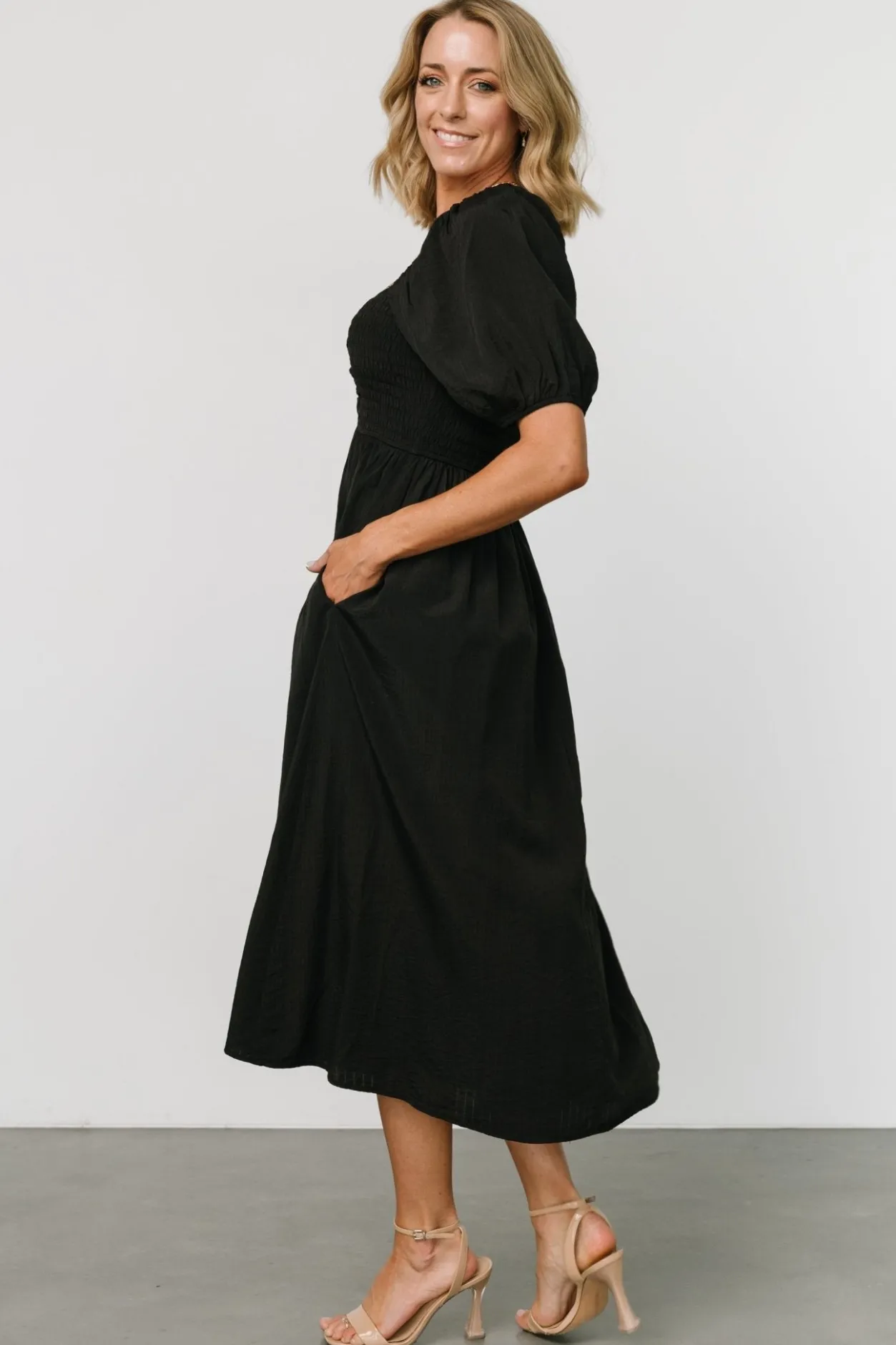 Hot Baltic Born Stefania Midi Dress | Black