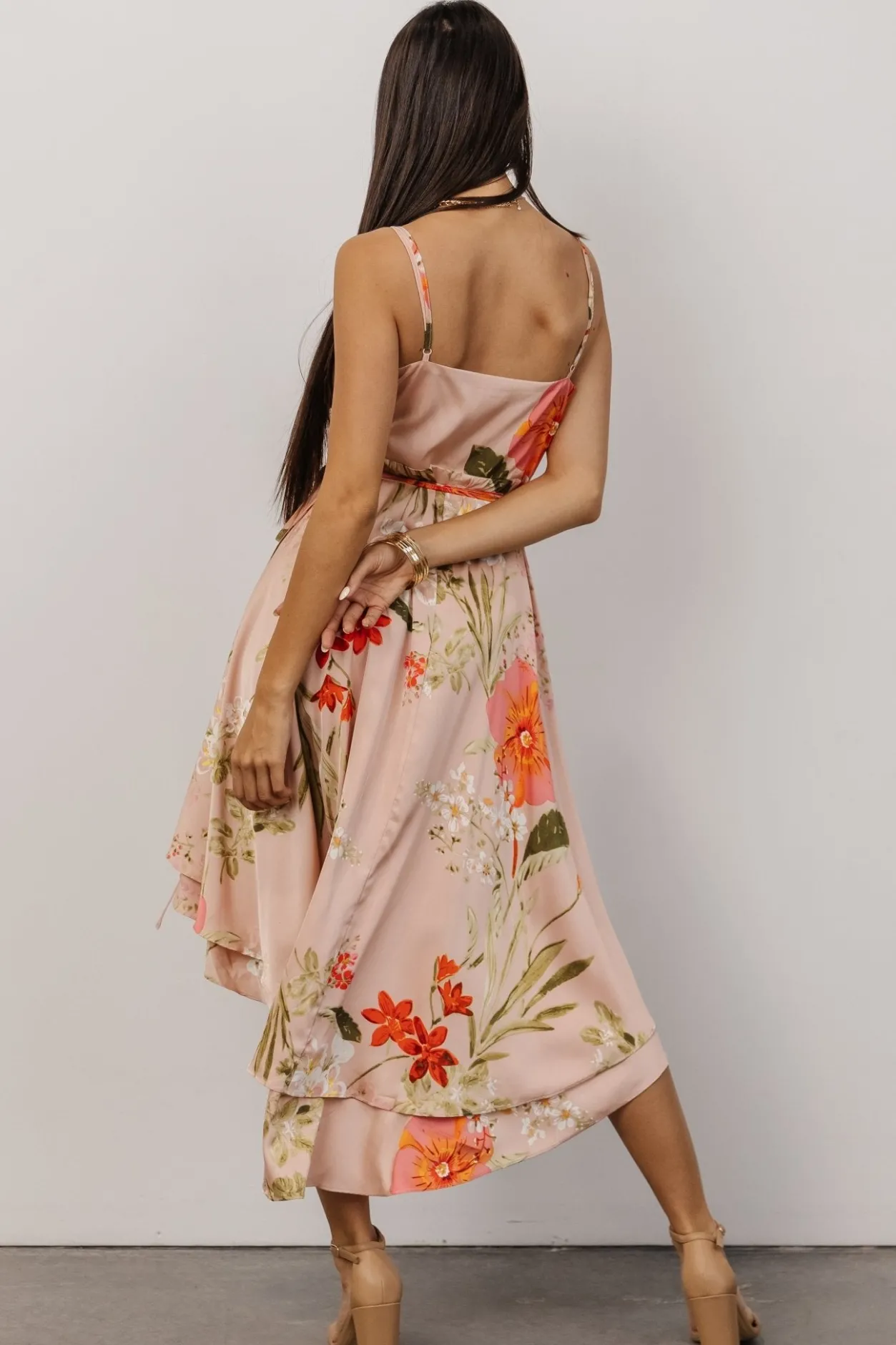 New Baltic Born Steffi Tulip Wrap Dress | Pink Multi Floral PinkMultiFloral