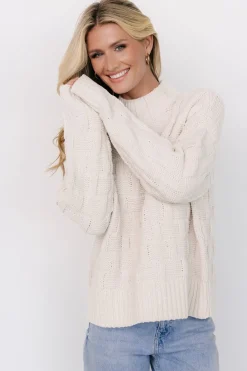 New Baltic Born Stetson Knit Sweater | Ivory