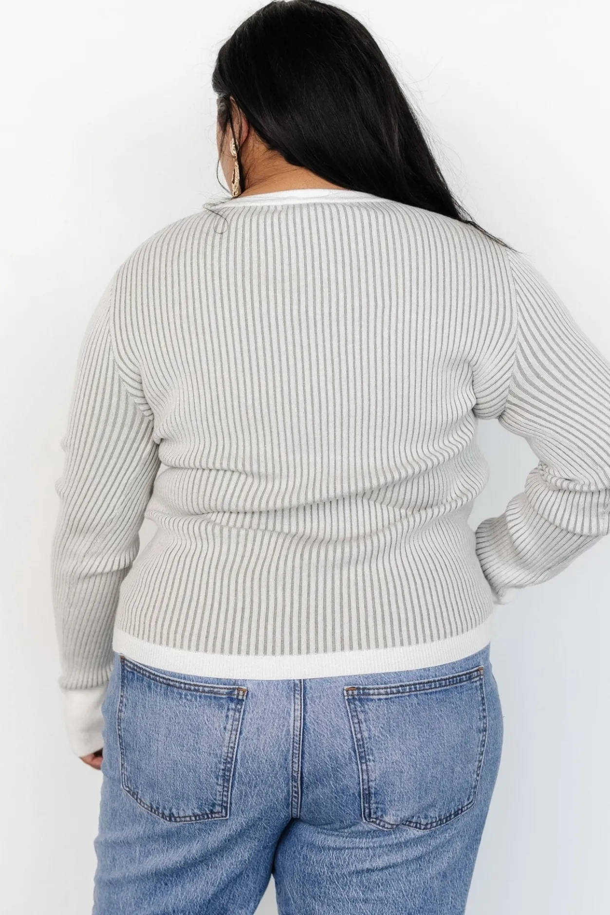 Sale Baltic Born Stevie Ribbed Sweater | Gray