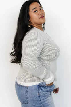 Sale Baltic Born Stevie Ribbed Sweater | Gray