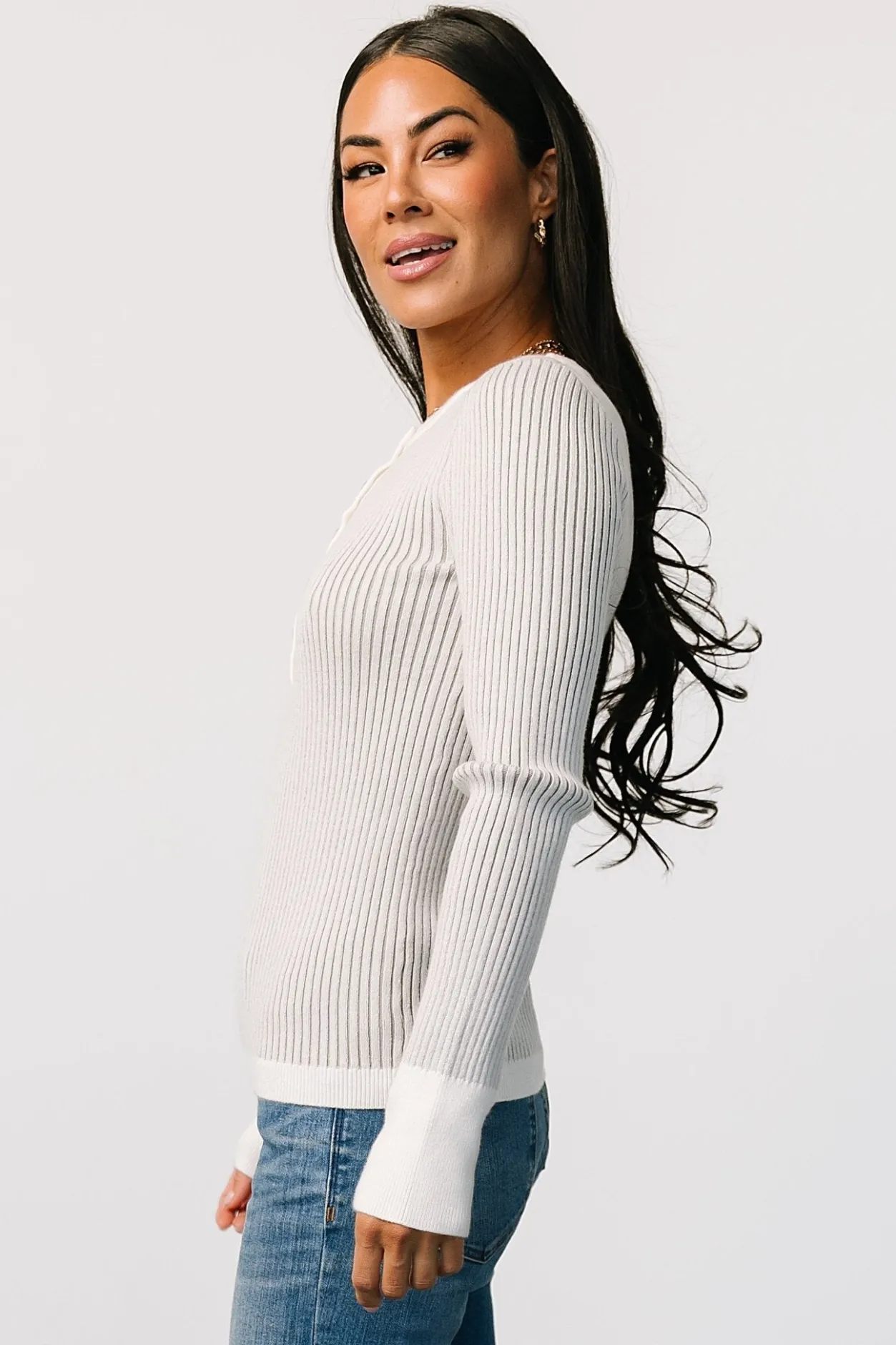 Sale Baltic Born Stevie Ribbed Sweater | Gray