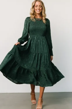 Best Baltic Born Stockholm Smocked Dress | Dark Green DarkGreen