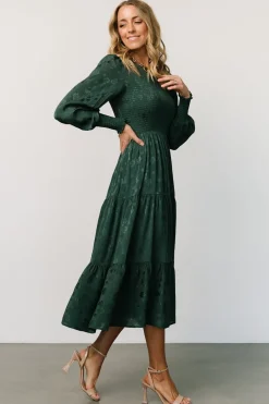 Best Baltic Born Stockholm Smocked Dress | Dark Green DarkGreen