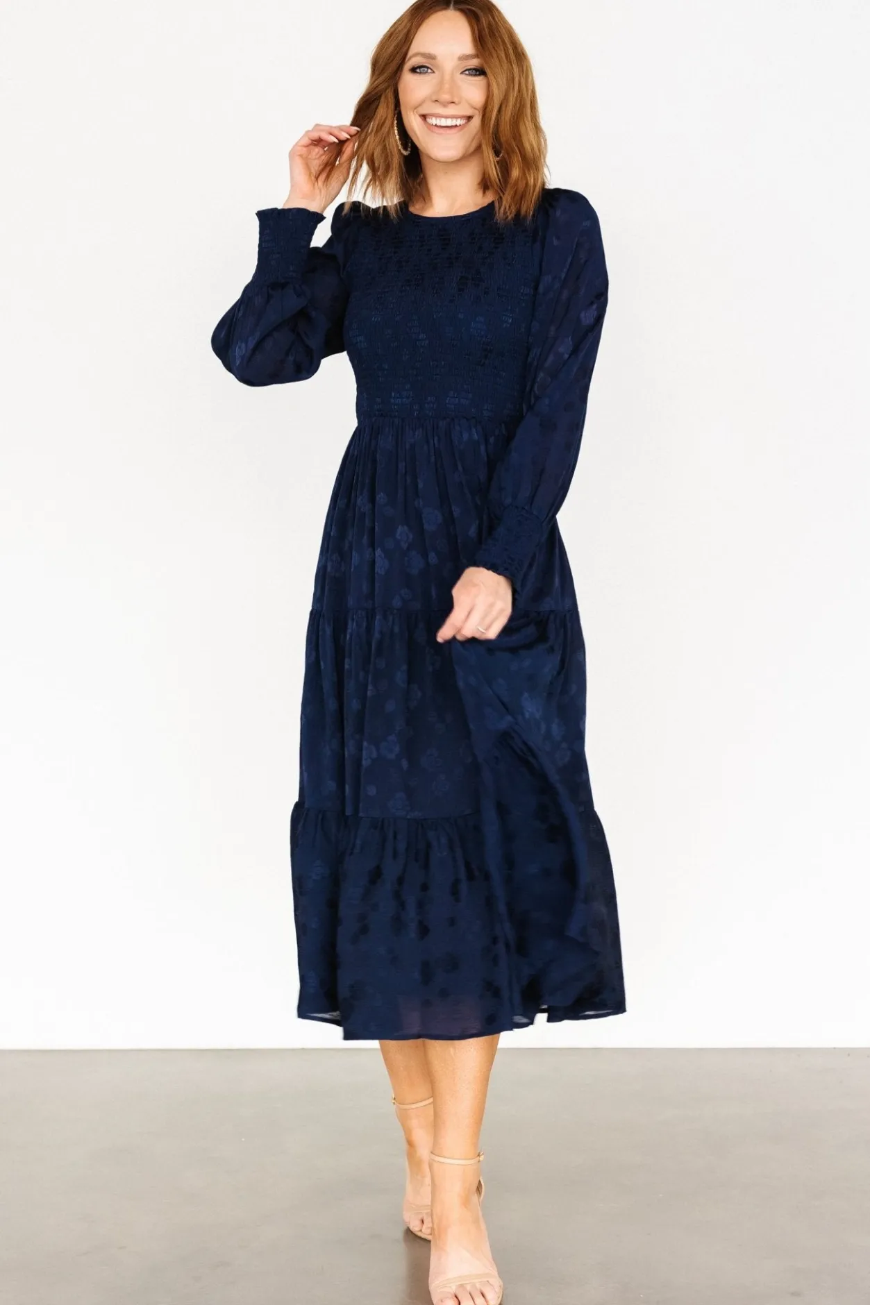 Online Baltic Born Stockholm Smocked Dress | Midnight Blue MidnightBlue
