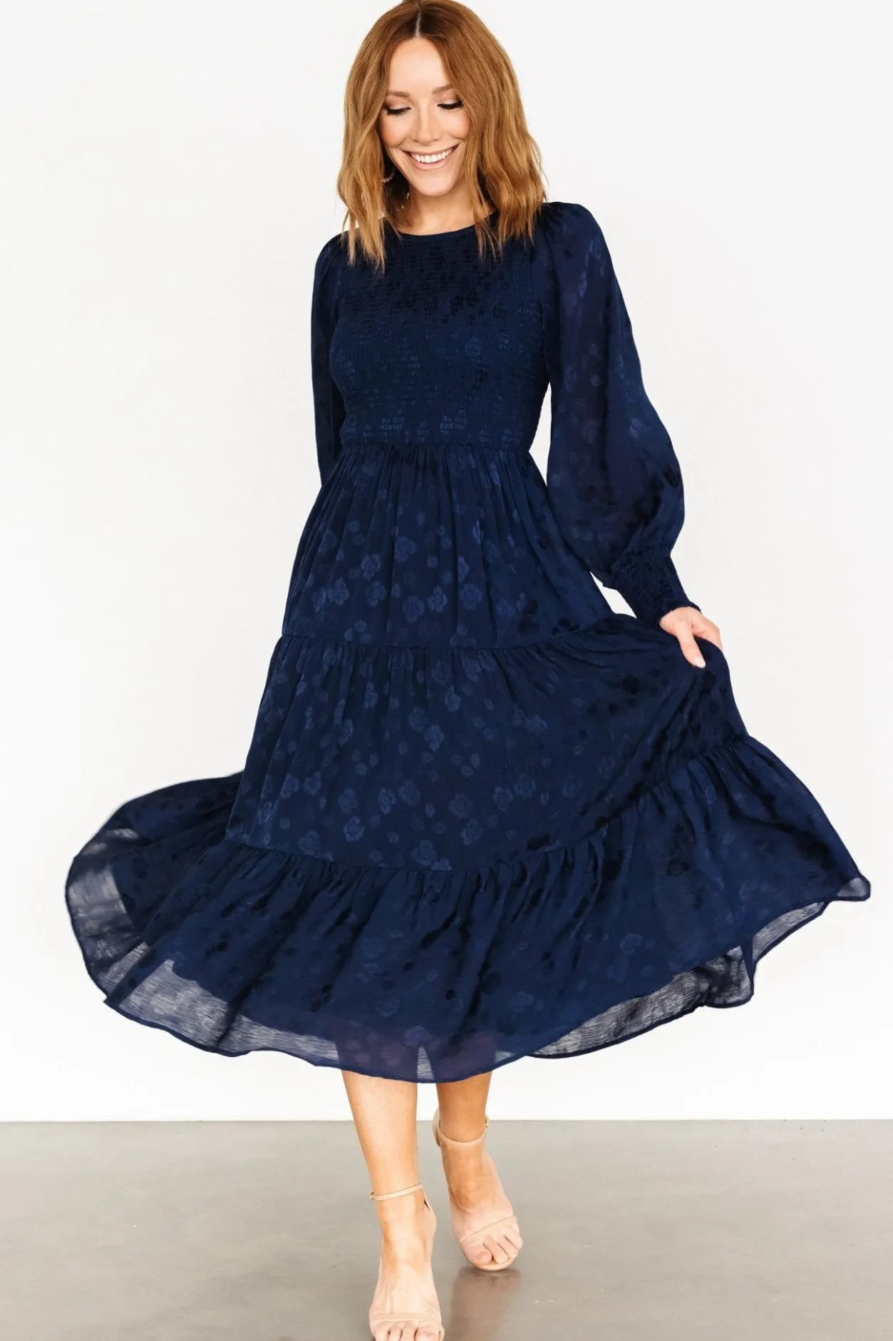 Online Baltic Born Stockholm Smocked Dress | Midnight Blue MidnightBlue