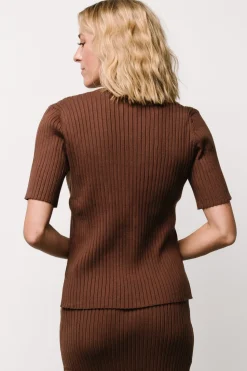 Clearance Baltic Born Stormi Ribbed Sweater Top | Brown