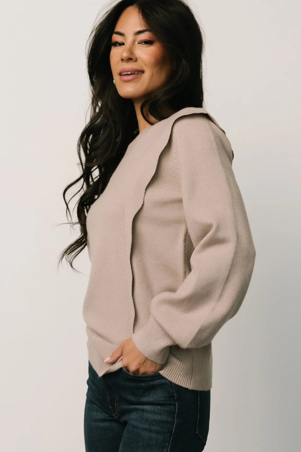 Sale Baltic Born Stowe Sweater | Latte