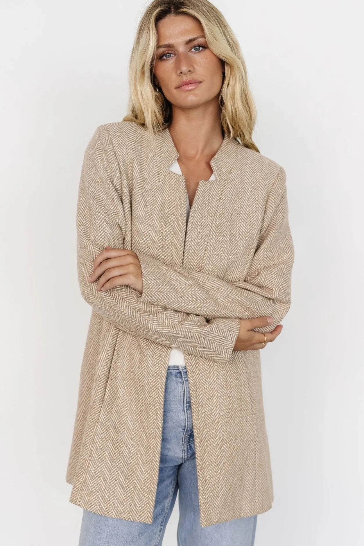 Outlet Baltic Born Stratford Open Front Blazer | Natural