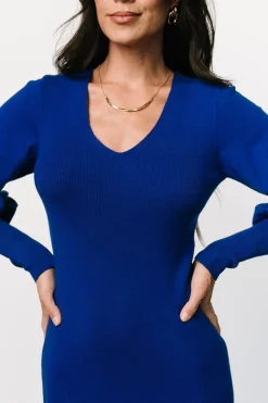 Fashion Baltic Born Suki V Neck Sweater Dress | Cobalt