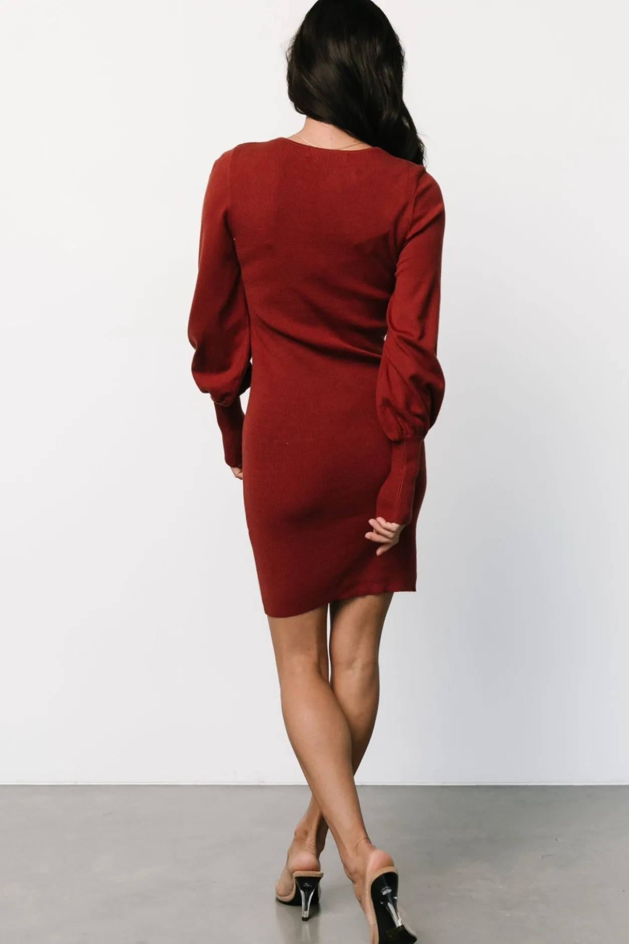 Online Baltic Born Suki V Neck Sweater Dress | Brick
