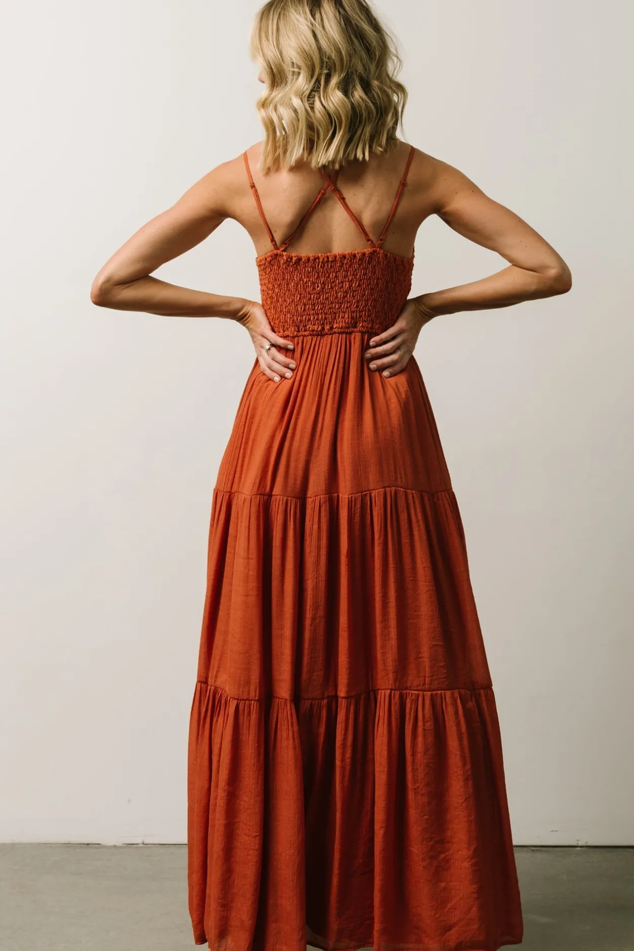 Hot Baltic Born Summerlin Lace Top Maxi Dress | Rust