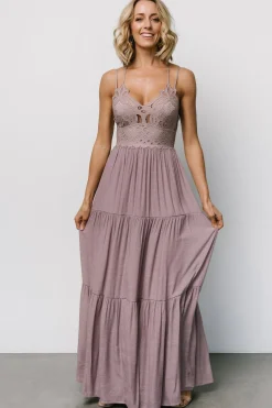 Clearance Baltic Born Summerlin Lace Top Maxi Dress | Dusty Mauve DustyMauve