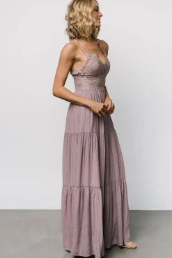 Clearance Baltic Born Summerlin Lace Top Maxi Dress | Dusty Mauve DustyMauve