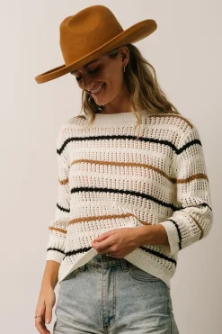 Outlet Baltic Born Sundance Knit Sweater Top | Ivory Multi Stripe IvoryMultiStripe