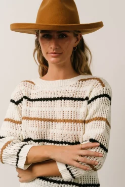 Outlet Baltic Born Sundance Knit Sweater Top | Ivory Multi Stripe IvoryMultiStripe