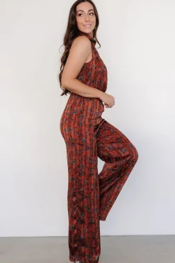 Discount Baltic Born Suni Sleeveless Jumpsuit | Copper + Slate Floral Copper+SlateFloral