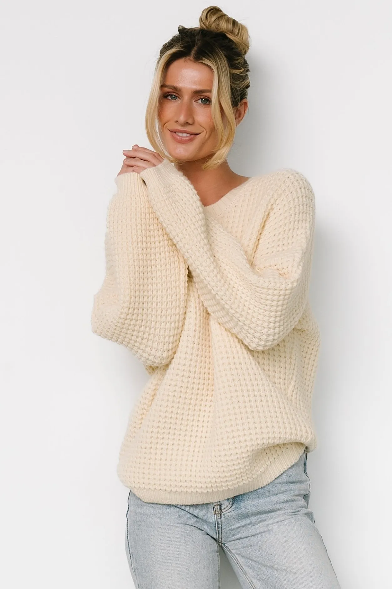 Sale Baltic Born Sutherland Chunky Knit Sweater | Cream